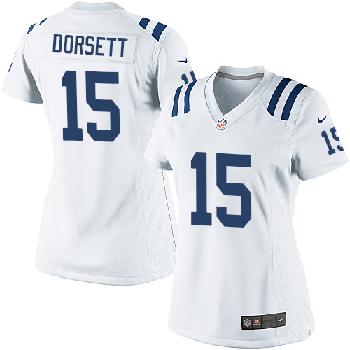 Women's Elite Phillip Dorsett Nike Jersey White Road - #15 NFL Indianapolis Colts